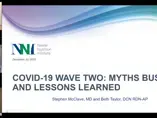 COVID-19 Wave Two: Myths Busted and Lessons Learned (videos)