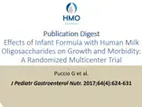 Effects of Infant Formula with Human Milk Oligosaccharides on Growth and Morbidity: A Randomized Multicenter Trial