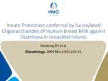Innate Protection conferred by fucosylated Oligosaccharides of Human Breast Milk against Diarrhoea in breastfed Infants