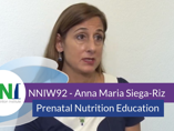 NNIW92 Expert Interview - Prenatal Nutrition Education (videos) NNIW92 Expert Interview - Prenatal Nutrition Education (videos)