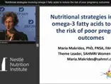 Nutritional strategies involving omega-3 fatty acids to reduce the risk of poor pregnancy outcomes