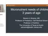NNIW95: Micronutrients needs for children 1-3 years of age (videos)