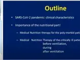 Nutritional management of patients with SARS-CoV-2 (videos) Nutritional management of patients with SARS-CoV-2 (videos)
