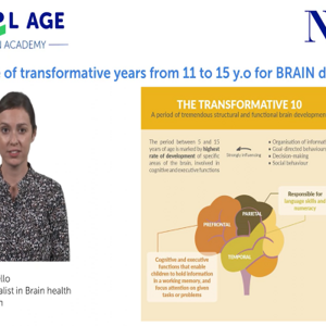 Importance of transformative years from 11 to 15 y.o for BRAIN development