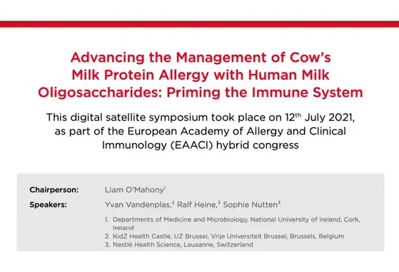 Advancing the Management of Cow’s Milk Protein Allergy with Human Milk Oligosaccharides: Priming the Immune System