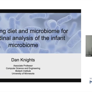 Integrating dietary intake with longitudinal microbiome data for studying infant development (videos)