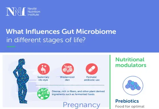 What Influences Gut Microbiome in different stages of life? (infographics) What Influences Gut Microbiome in different stages of life? (infographics)