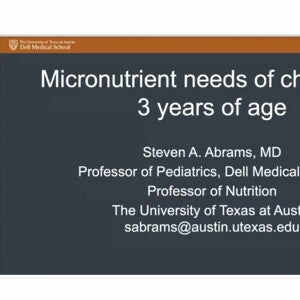 NNIW95: Micronutrients needs for children 1-3 years of age (videos)