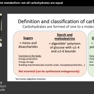 Not all carbohydrates are equal: a look at physiological response and metabolism -Prof. Luc Tappy  (videos)