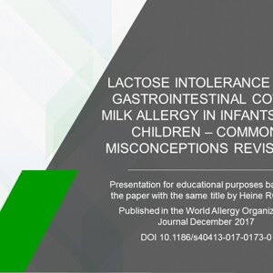 Lactose intolerance and gastrointestinal cows milk allergy in infants and children common misconceptions revistited