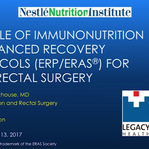 The Role of Immunonutrition in Enhanced Recovery Protocols (ERP/ERAS®) for Colorectal Surgery (videos)