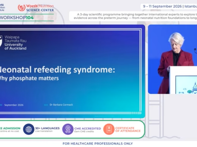 Neonatal refeeding syndomre: Why phosphate matters, Dr. Barbara Cormack (New Zealand)