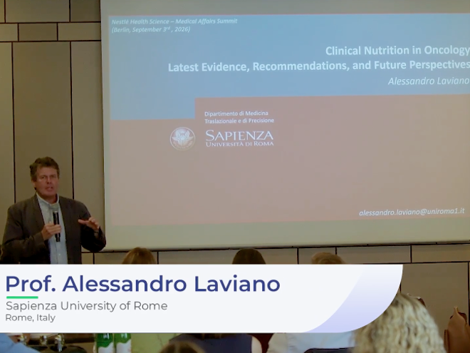 Clinical Nutrition in Oncology, Prof. Alessandro Laviano, Sapienza University of Rome