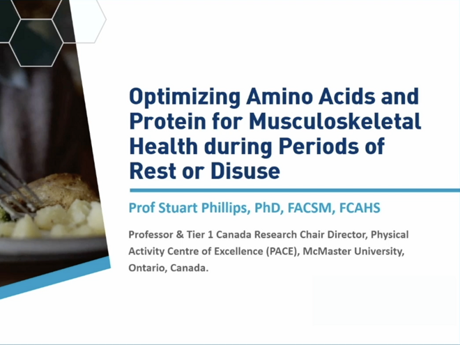 ESPEN 2024 - Stuart Phillips - Optimizing Amino Acids and Protein for Musculoskeletal Health