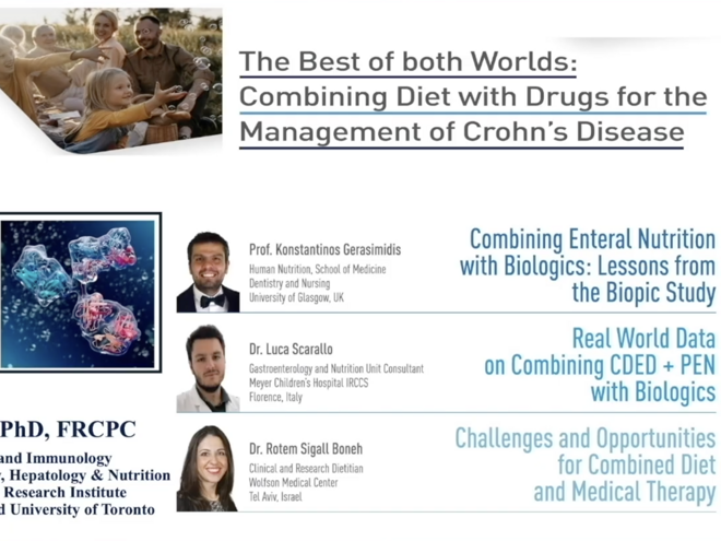 ECCO 2026: The Best of Both Worlds: Combining Diet with Drugs for the Management of Crohn's