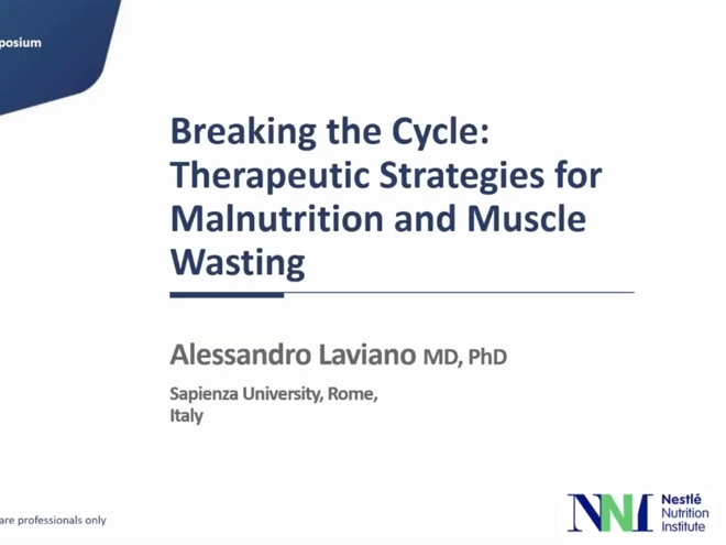 ESMO 2025 Breaking the Cycle: Therapeutic Strategies for Malnutrition and Muscle Wasting A Laviano