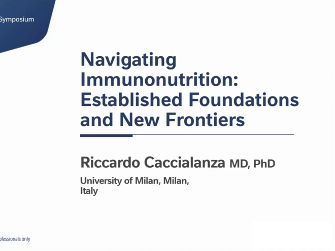 ESMO 2025 - Navigating Immunonutrition: Established Foundations and New Frontiers, R. Caccialanza