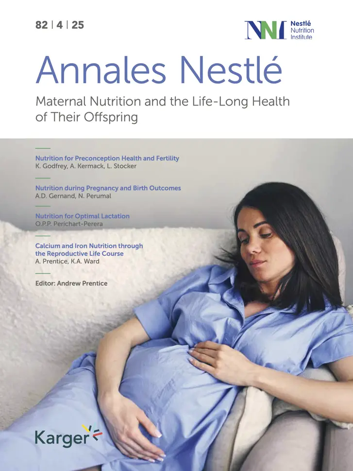 Annales 82.4 - Maternal Nutrition and the Life-Long Health  of Their Offspring Image of a pregnant mother holding her belly