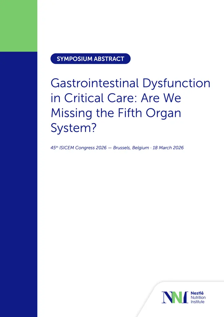 Symposium Abstract - Gastrointestinal Dysfunction in Critical Care - Are We Missing the Fifth Organ System?