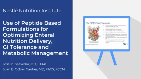 Use of Peptide-based Formulations For Optimizing Enteral Nutrition Delivery, GI Tolerance, and Metabolic Management (videos) Use of Peptide-based Formulations For Optimizing Enteral Nutrition Delivery, GI Tolerance, and Metabolic Management (videos)